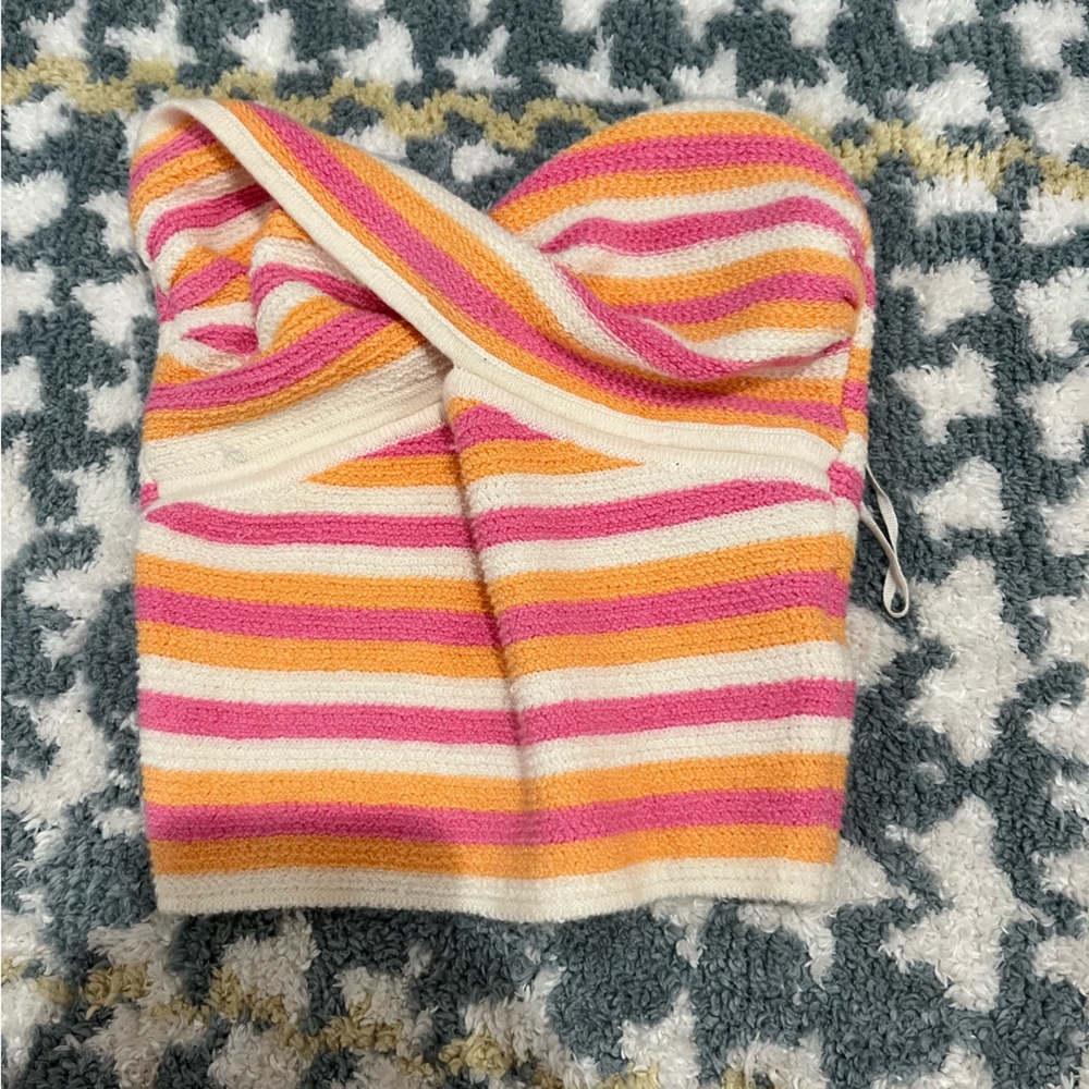 american eagle colorful twist crochet tube top